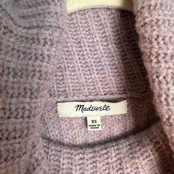 Madewell Purple Mercer Wool Blend Turtleneck Sweater in Coziest Yarn Women's XS - Picture 7 of 9